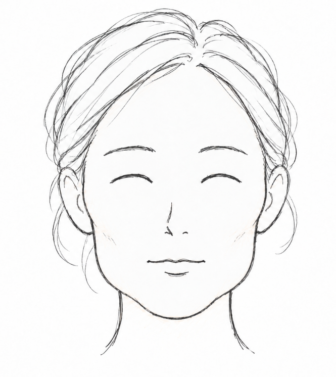 땅콩형 얼굴의 예시